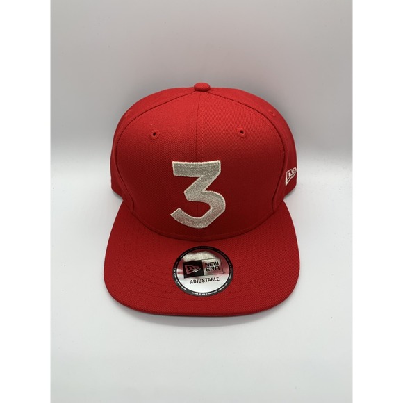 Chance The Rapper 3 Era Cap Snapback Hat‎ Red Silver - Picture 1 of 5